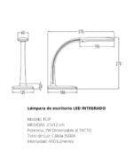 Velador de Apoyo Flip Negro - Led 7W - Image 4