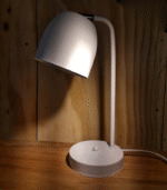 Velador Cabezal Orientable de Mesa en Chapa de Hierro Blanco - Image 3