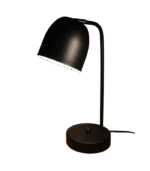 Velador con Cabezal Orientable de Mesa en Chapa de Hierro Negro