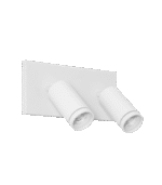 Aplique Doble Bahía BL 2 | Cabezal de Aluminio GU10 con Vidrio