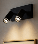 Aplique Doble Bahía NG 2 | Cabezal de Aluminio Negro GU10 con Vidrio - Image 3