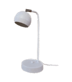 Velador con Cabezal Orientable Blanco con estructura de Hierro