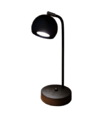 Velador con Cabezal Orientable en Chapa de Hierro Negro