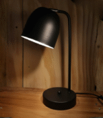 Velador con Cabezal Orientable de Mesa en Chapa de Hierro Negro - Image 3