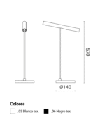 Lámpara de Mesa Minimalista WIPI Blanca | LED 9W Dimerizable - Image 3