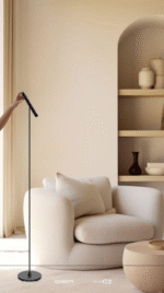 Lámpara de Pie WIPI PIE NG | Minimalista de Aluminio Negro | LED 9W Dimmer - Image 4