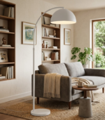 ARCO INTER BLANCO – Lámpara de Pie Telescópica con Pantalla Metálica - Image 2