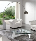 GOAL BL – Lámpara de Pie Arco con Base de Mármol Blanco - Image 2