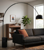 GOAL NG – Lámpara de Pie Arco con Base de Mármol Negro - Image 2