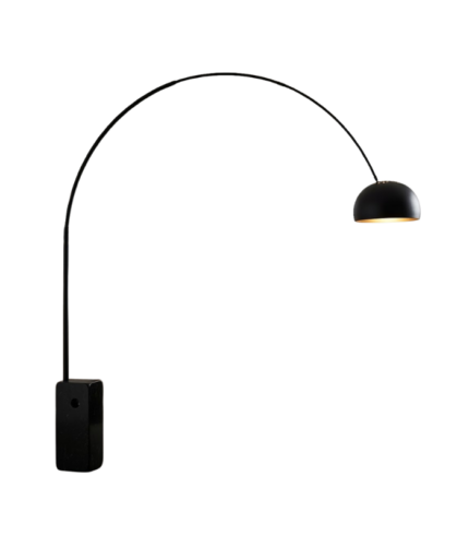 GOAL NG – Lámpara de Pie Arco con Base de Mármol Negro