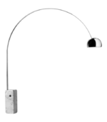 GOAL BL – Lámpara de Pie Arco con Base de Mármol Blanco