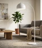 MIRO P MET BLANCO – Lámpara de Pie Telescópica con Pantalla Metálica - Image 2