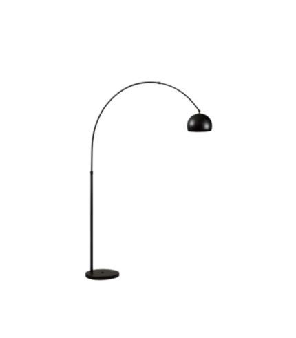 MIRO P MET NEGRO – Lámpara de Pie Telescópica con Pantalla Metálica