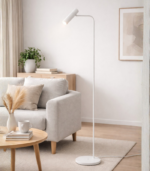 ONA PIE BLANCA – Lámpara de Pie de Diseño en Hierro y Aluminio - Image 2