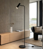 ONA PIE NEGRA – Lámpara de Pie de Diseño en Hierro y Aluminio - Image 2