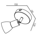 PROMO C208/1 NM – Aplique de Pared 1 Luz GU10 Níquel Mate - Image 3