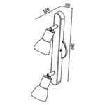 PROMO C208/2 NM – Aplique de Pared 2 Luces GU10 Níquel Mate - Image 3