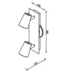 SONATA C955/2 NM – Aplique de Pared 2 Luces Sistema - Image 3