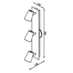 SONATA C955/3 BL – Aplique de Pared 3 Luces GU10 Blanco - Image 3