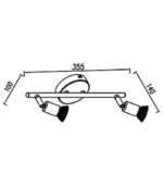 SUPER C900/2 NM – Aplique de Pared 2 Luces Sistema Níquel Mate - Image 3