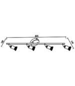 SUPER C900/4 NM – Aplique de Pared 4 Luces Sistema Níquel Mate - Image 3