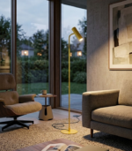 CAVIA DE PIE OCRE – Lámpara de Pie Minimalista GU10 - Image 3