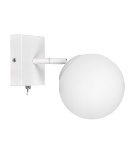 BUDA 1 BL – Aplique de Pared Blanco con Cabezal Móvil