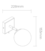BUDA 1 NG – Aplique de Pared Negro con Cabezal Móvil - Image 3