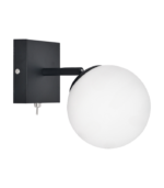 BUDA 1 NG – Aplique de Pared Negro con Cabezal Móvil