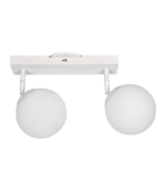 BUDA 2 BL – Aplique de Pared Blanco Doble con Cabezal Móvil