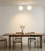 BUDA 2 BL – Aplique de Pared Blanco Doble con Cabezal Móvil - Image 2