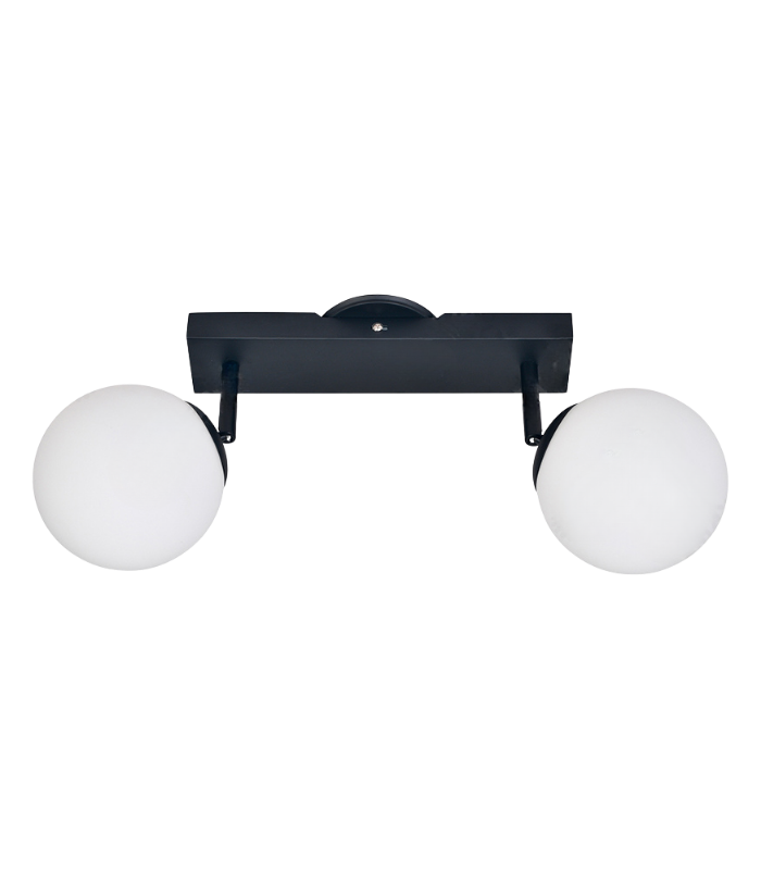BUDA 2 NG BUDA 2 NG – Aplique de Pared Negro Doble con Cabezal Móvil - Image 1