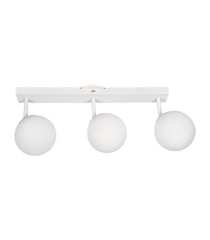 BUDA 3 BL – Aplique de Pared Blanco Triple con Cabezal Móvil