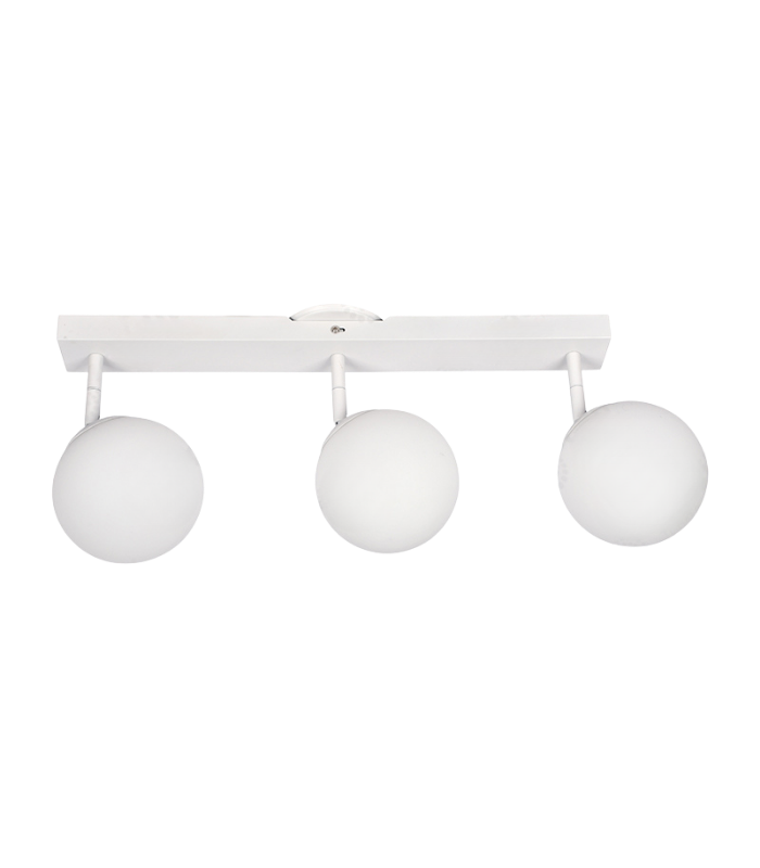 BUDA 3 BL BUDA 3 BL – Aplique de Pared Blanco Triple con Cabezal Móvil - Image 1