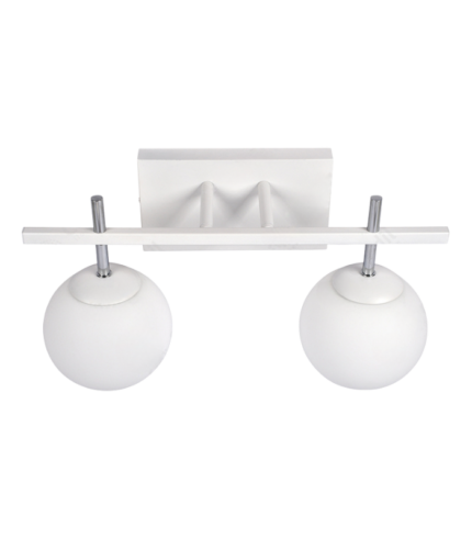 FIORE 2 BL – Aplique de Pared Blanco Doble con Tulipas Opalinas
