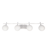 FIORE 4 BL – Aplique de Pared Blanco Cuádruple con Tulipas Opalinas