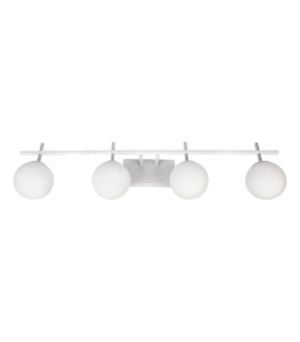 FIORE 4 BL – Aplique de Pared Blanco Cuádruple con Tulipas Opalinas