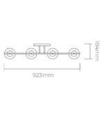 FIORE 4 BL – Aplique de Pared Blanco Cuádruple con Tulipas Opalinas - Image 3