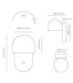 NICOS APL NG – Aplique Decorativo para Cabecera de Cama Negro - Image 2