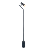 PILO – Lámpara de Pie Industrial Negro Mate con Base de Mármol