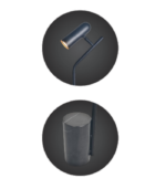 PILO – Lámpara de Pie Industrial Negro Mate con Base de Mármol - Image 4