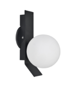 SOLO NG – Aplique de Pared Negro con Tulipa de Vidrio
