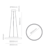TITAN COLG NG y OA 40 – Colgante LED Negro y Oro Antiguo 40W - Image 3