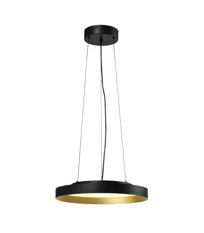 TITAN COLG NG Y OA 30 TITAN COLG NG y OA 30 – Colgante LED Negro y Oro Antiguo 30W - Image 1
