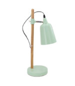 VINICIO VV – Velador Verde Vintage con Detalles en Madera Natural