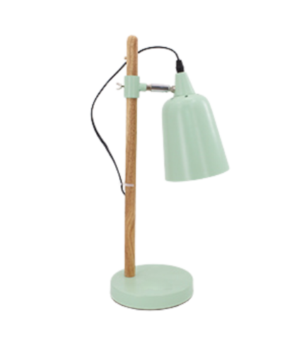 VINICIO VV – Velador Verde Vintage con Detalles en Madera Natural