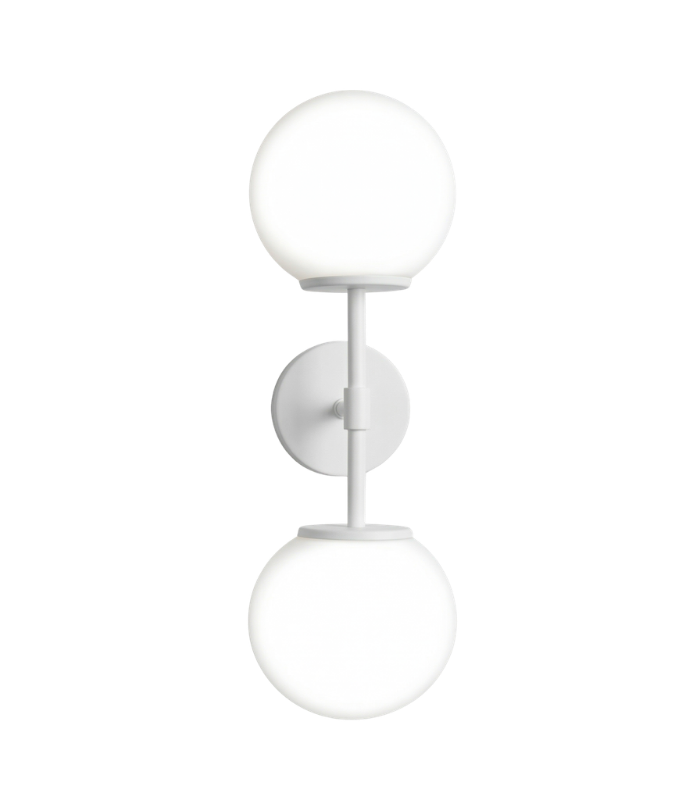 WORLD C_BARRAL BLANCO MATE WORLD C/BARRAL BLANCO MATE – Aplique Doble Opal Satinado - Image 1
