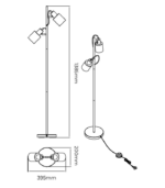 DUPLEX – Lámpara de Pie Negro Mate con Doble Foco Orientable - Image 3