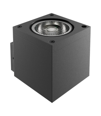 KALU 2.0 C UNI GRIS – Aplique Cuadrado Unidireccional GU10