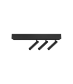 SPOT WIPI 3L NG 3000K 38° – Plafón LED Negro de 3 Luces